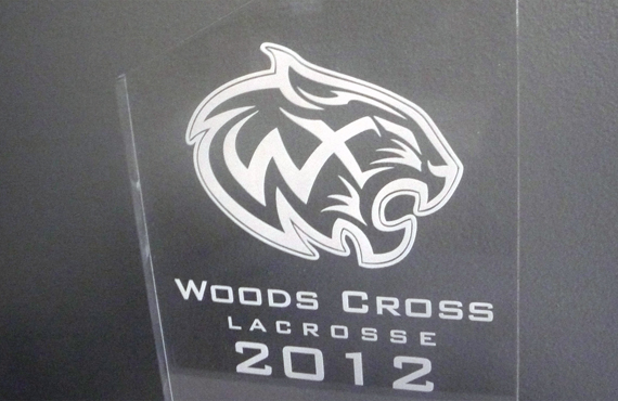 Lacrosse Trophy Laser Processes Slide 3 - Laser etched Lacrosse Trophy