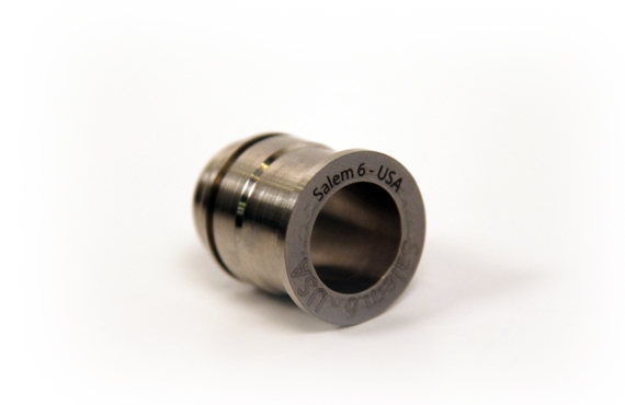 Metropolis Design and Prototyping Slide 16 - Laser Etching - Salem 6 Booster Bushing for mka 1919